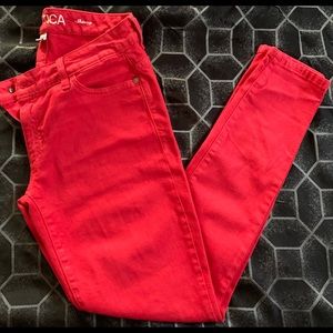 Coral Denim Jeans